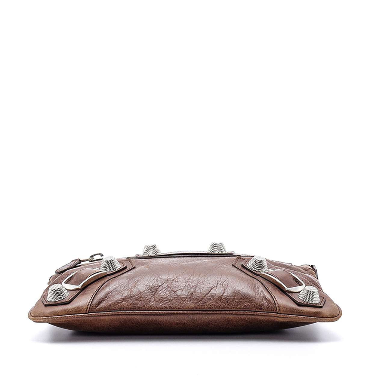 Balenciaga - Brown Lambskin Leather Pouch